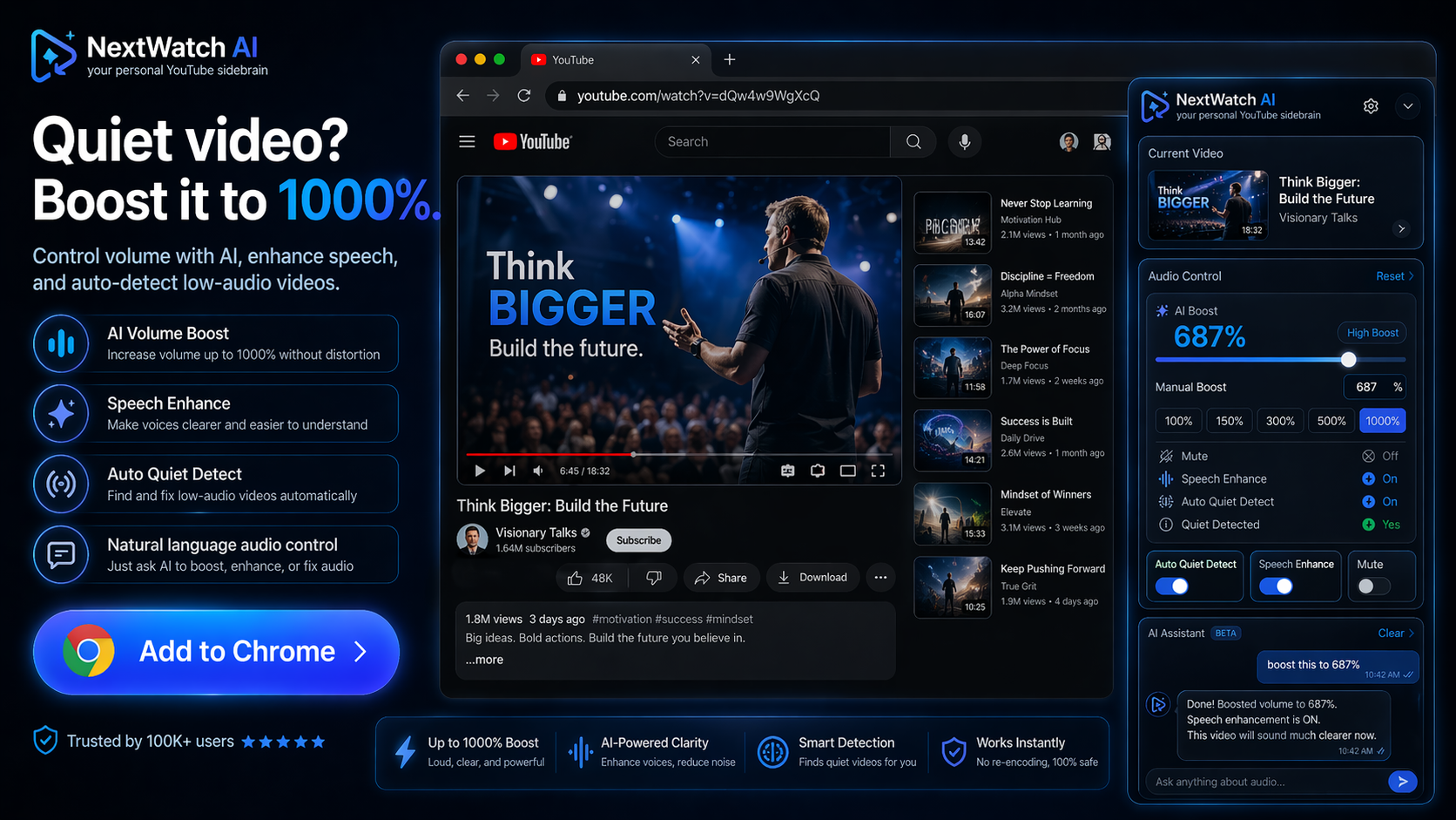 NextWatch AI AI Volume Boost promotional preview